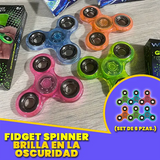 Fidget Spinner Brilla en la Oscuridad (Set de 6 pzas.)